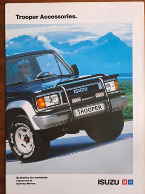 Isuzu Trooper lisävarusteet -esite, 1989