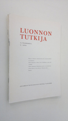 Luonnon tutkija vuosikerta 1970 (yksi numero puuttuu)