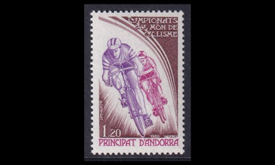 Andorra Fr 309 ** Pyöräilyn MM-kilpailut (1980)