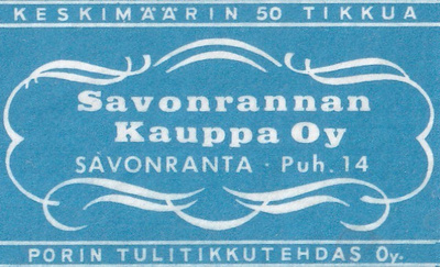 Savonranta, Savonrannan Kauppa Oy   b508