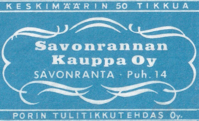 Savonranta, Savonrannan Kauppa Oy   b508