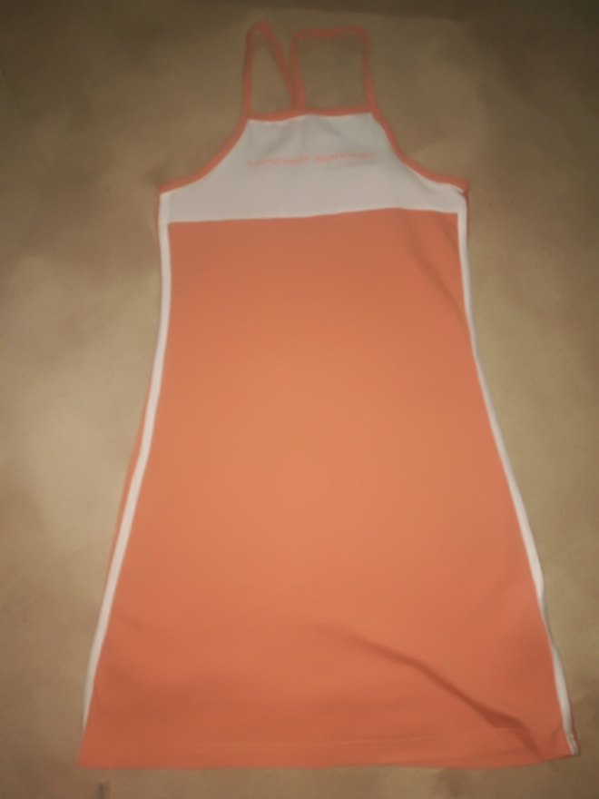 Kesämekko H&M- toppimekko oranssi - valkoinen 134/140cm