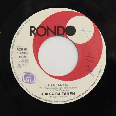 Single: Raitanen, Jukka - Rantanen / Alta lipan