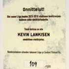 KEVIN LANKINEN HIFK Signature Cardset 2015-16 - pikkukuva 2