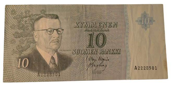 10 Markkaa 1963 ilman Litt A2228501