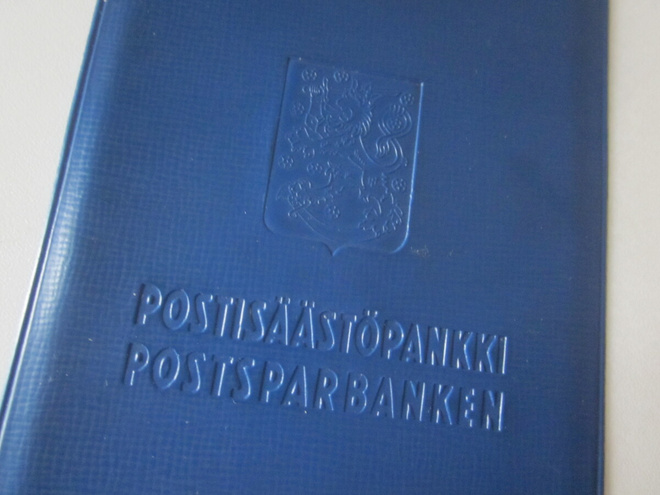 PSP Postisäästöpankki pankkikirjan kotelo