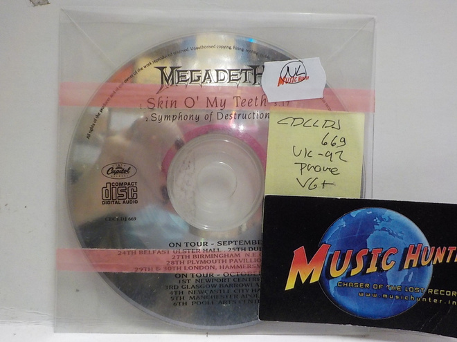 MEGADETH - SKIN O' MY TEETH VG+ PROMO CD SINGLE