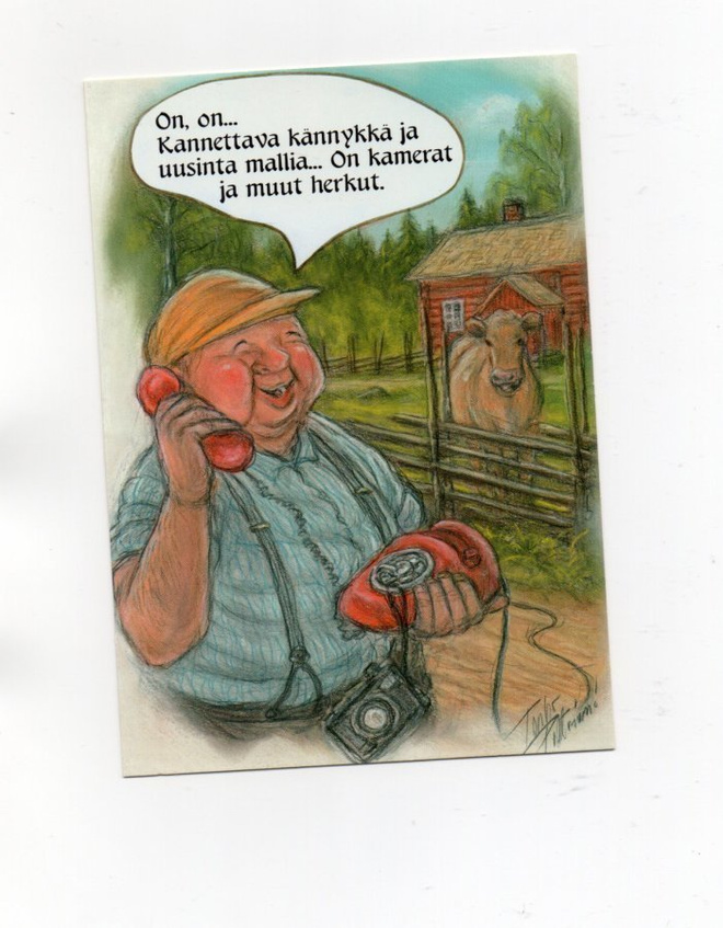"°ON, ON...KANNETTAVA KÄNNYKKÄ....!"° -KORTTI / Hörölä