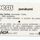 Purkkakuva Panda Pesäpallo n:o 66 MARKKU KUIKKA: - pikkukuva 2