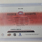 Owen Beck 2023-24 Ultimate Collection Rookie Accents /65 - pikkukuva 2
