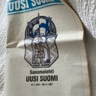 Uusi Suomi sanomalehti 1991 - pikkukuva 1