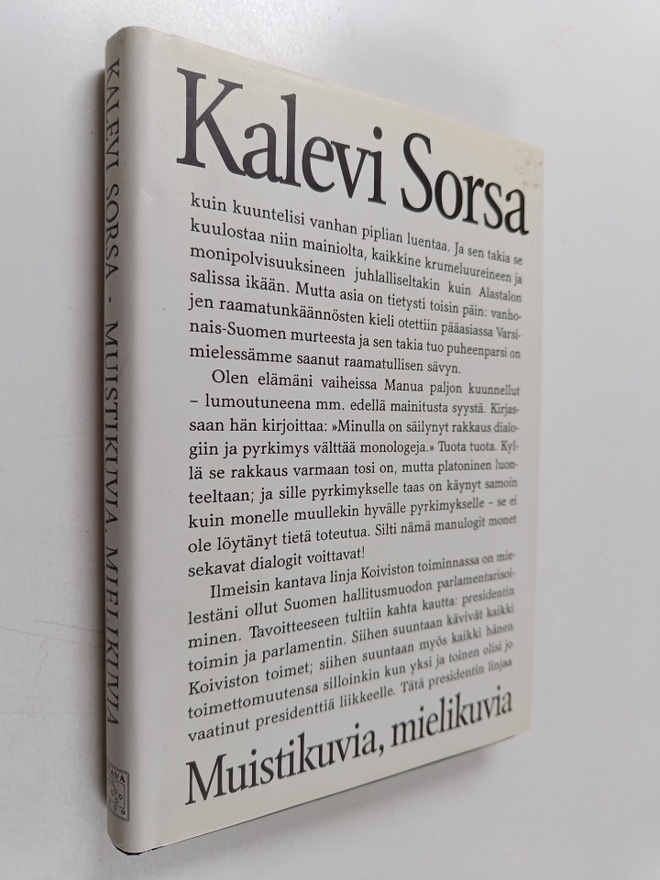 Kalevi Sorsa : Muistikuvia, mielikuvia (signeerattu)