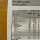 Hinnasto Mercedes A-sarja W176 2014 Veho 10.3.2014 - esite - pikkukuva 2