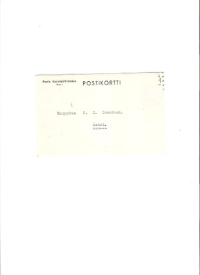 Porin Karamellitehdas, tosite postikortti 1941.