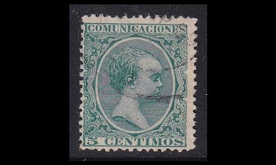 Espanja 203 o Alfonso XIII 5 C vihreä (1899)