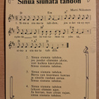 Virsi "Sinua siunata tahdon" ,nuotit, kulkenut 1985 - pikkukuva 1