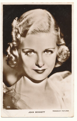 Filmitähti JOAN BENNETT - vanha kortti