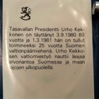 Juhlaraha 50 mk Urho Kekkonen 1981 - pikkukuva 2