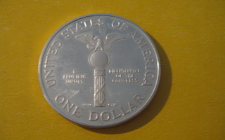 USA 1 dollar hopeaa Kongressi - 1989
