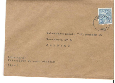 Liperi,  v. 1965  firmakuori kotiseutukeräilijälle