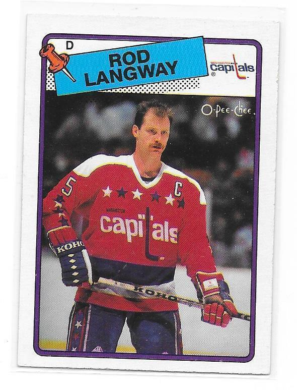 1988-89 OPC #192 Rod Langway Washington Capitals