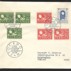 Ruotsi - UPU 1949 FDC (Fac. 390-392) - pikkukuva 1