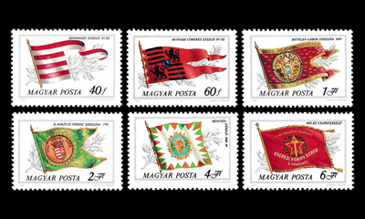 Unkari 3486-91 ** Historialliset liput (1981)