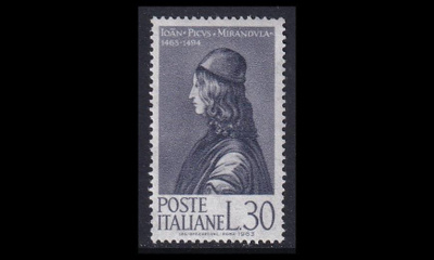 Italia 1138 ** Filosofi Giovanni Pico della Mirandola (1963)