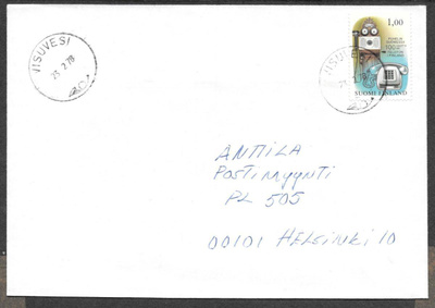 Postilähetys - Puhelin 100v (LAPE 820) Visuvesi 23.2.1978