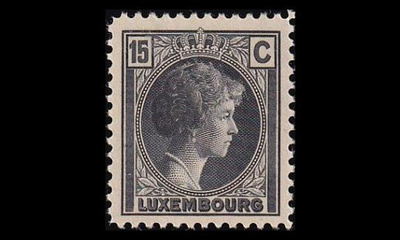 Luxemburg 221 ** Charlotte 15 C musta (1930)