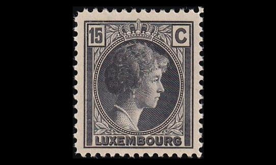 Luxemburg 221 ** Charlotte 15 C musta (1930)