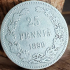 25 PENNIÄ (5kpl) v.1873,1889,1890,1894,1902 hopeaa - pikkukuva 4