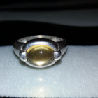 Vintage hopea Citrine kivi sormus 925 - pikkukuva 1