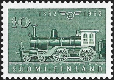 1962 Rautatie 100 vuotta 10 mk ** LaPe 543