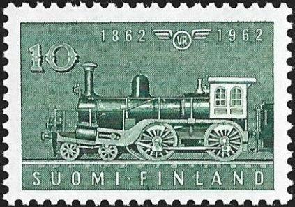 1962 Rautatie 100 vuotta 10 mk ** LaPe 543