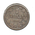 1 markka 1864 hopeaa - pikkukuva 1