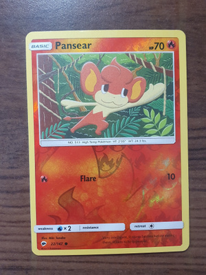 Pokemon Pansear 22/147 Reverse holo