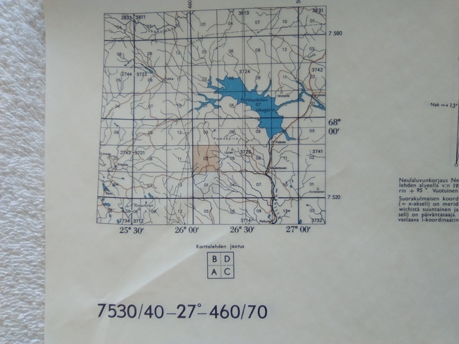 KARTTA SODANKYLÄ POKSASELKÄ 1:20 000