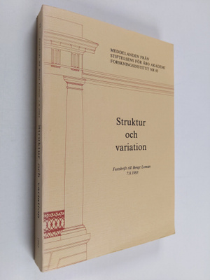 Struktur och variation - festskrift till Bengt Loman 7.8....