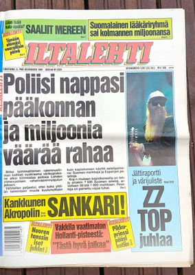 Iltalehti 6.6.1991 zz Top