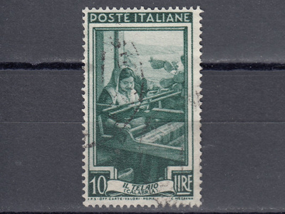 Italia 1950 Mi 812 Weaver, Coast near Bagnara (Calabria)