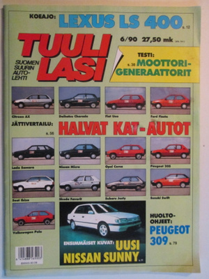 TUULILASI AUTOLEHTI  6 / 1990 KATSO SISÄLTÖ KUVISTA 2 JA 3