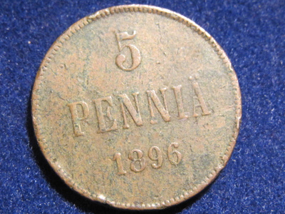 5 penniä 1896