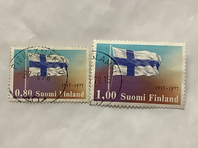 818-819/ 1977 Suomi 60v pari o leimattu