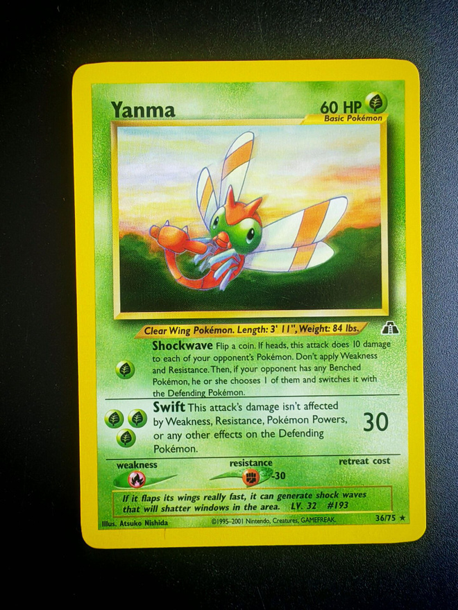 Pokemon kortti Yanma Neo Discovery rare
