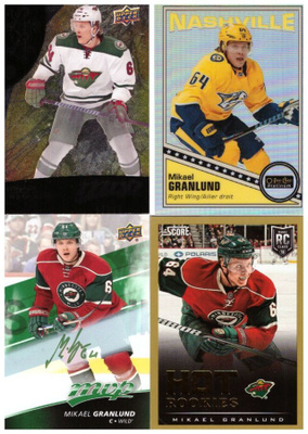 4 x MIKAEL GRANLUND Wild, Predators, Erikois/Parallel Kort.