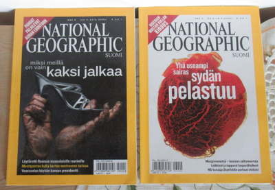 National Geographic n:ot 8.2006 ja 2.2007 lehtipaketti