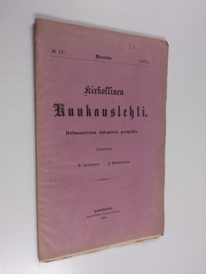 Kirkollinen kuukauslehti 11/1881 : uskonnollista lukemist...