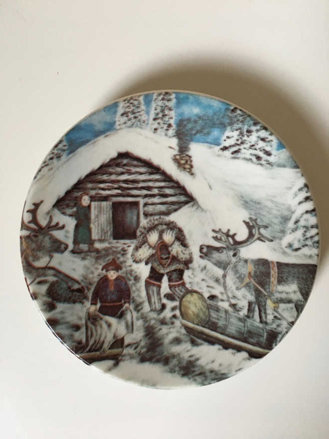 ARABIA SEINÄLAUTANEN A. Alariesto Nro.11, 1981,  Ø 12cm