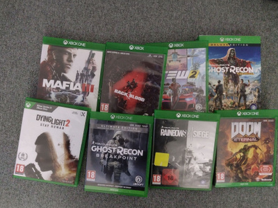 Xbox One/series pelipaketti (8 peliä) - Hyvä kunto!